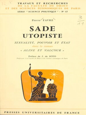 cover image of Sade utopiste
